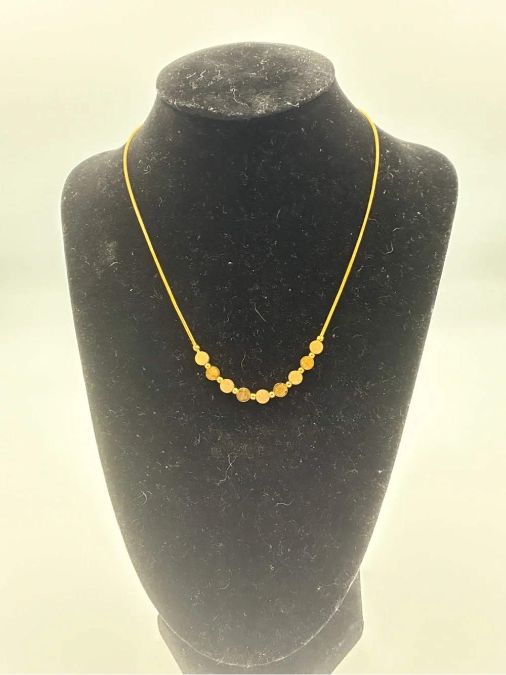 Women's Ladies Girls Golden Dots Stainless Steel Necklace